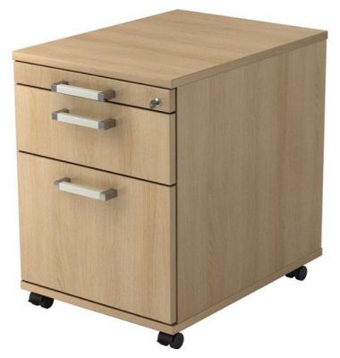 Rollcontainer 59 x 42,8 x 58 cm (H x B x T), eiche