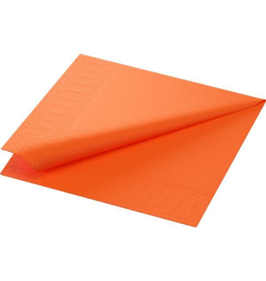 Servietten 198825, orange / Uni, 3-lagig, 33x33cm