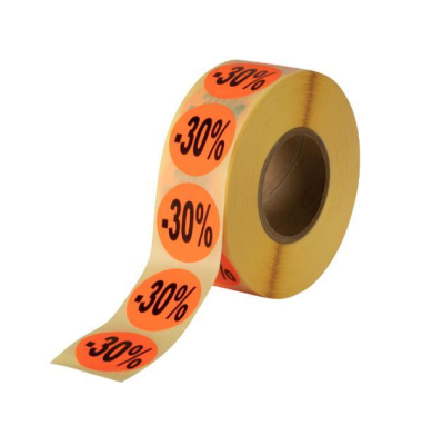 Rabattetiketten 30% 12.0276.89, Rot