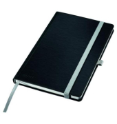 Style Notizbuch, A5, liniert, 160 Seiten, Hardcover, satin schwarz