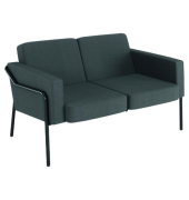 Medso 2-Sitzer-Sofa Classic Stoff, Gr&ouml;&szlig;e: L, anthrazit