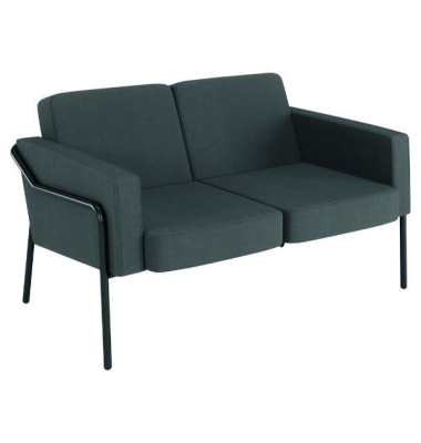 Medso 2-Sitzer-Sofa Classic Stoff, Gr&ouml;&szlig;e: L, anthrazit