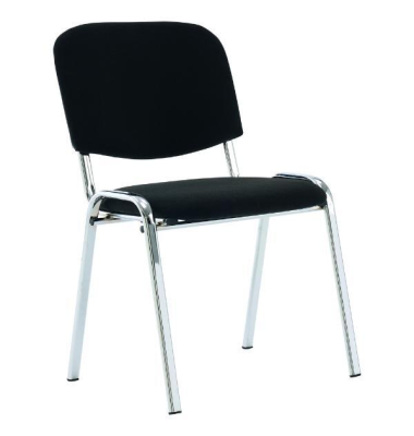 Besucherstuhl C20 Mit Polster, SchwarzChrom