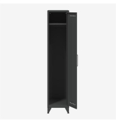 Fern LOC634 Garderobenschrank mit Kleiderstange & Hutboden, anthrazit