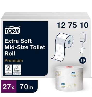 Toilettenpapier extra soft, 3-lagig, wei&szlig;, 27 Rollen