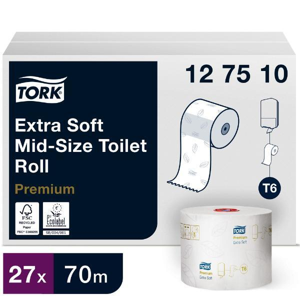 Tork Toilettenpapier  127510, 3-lagig, weiß,   Tork 27 Stück