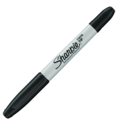 Permanentmarker Twin Tip, S0811100, schwarz, 0,7-1mm Rundspitze/doppel