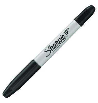 Permanentmarker Twin Tip, S0811100, schwarz, 0,7-1mm Rundspitze/doppel
