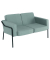 Medso 2-Sitzer-Sofa Classic Stoff, Gr&ouml;&szlig;e: L, grau