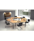 Konferenztisch V-Serie, 72cm (H), 160x69cm (BxT), 6 Personen, Trapezform, buche / schwarz