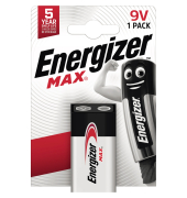 Batterie Max, 9V-Block / E-Block / 6LR61, 9 Volt