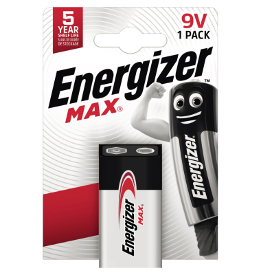 Batterie Max, 9V-Block / E-Block / 6LR61, 9 Volt