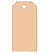 Anh&auml;ngezettel mit Kunststoff&ouml;se braun 45 x 90mm 6014
