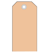 Anh&auml;ngezettel mit Kunststoff&ouml;se braun 60 x 113mm 6018