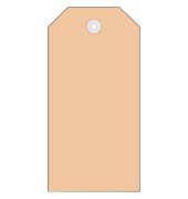 Anh&auml;ngezettel braun mit Papp&ouml;se 48 x 95 mm 6045