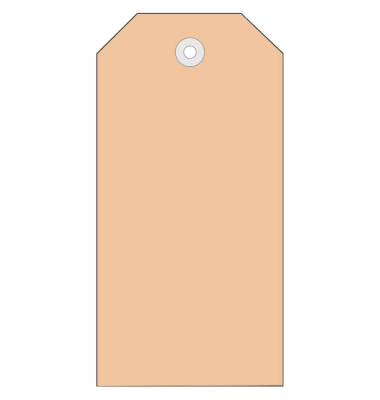 Anh&auml;ngezettel braun mit Papp&ouml;se 48 x 95 mm 6045