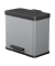 Tretabfalleimer &Ouml;ko trio Plus L 47 x 43 x 34 cm (B x H x T) 3 x 9l Stahlblech silber