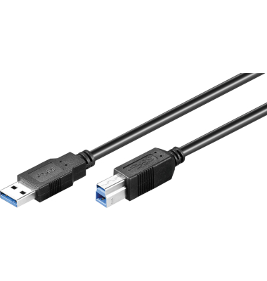 USB-Kabel SuperSpeed 93654, 3m, USB-A auf USB-B, schwarz