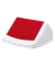 Abfalleimer DURABIN FLIP VEH2012037 36,6x74,7x32cm wei&szlig;/rot