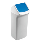 Abfalleimer DURABIN FLIP VEH2012036 36,6x74,7x32cm wei&szlig;/blau