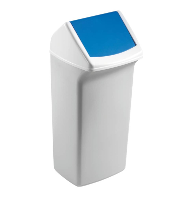 Abfalleimer DURABIN FLIP VEH2012036 36,6x74,7x32cm wei&szlig;/blau