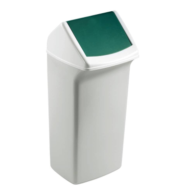 Abfalleimer DURABIN FLIP VEH2012034 36,6x74,7x32cm wei&szlig;/gr&uuml;n