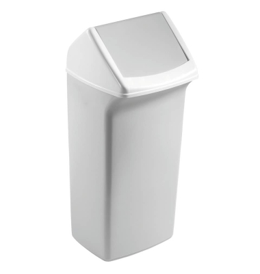 Abfalleimer DURABIN FLIP VEH2013002 36,6x74,7x32cm wei&szlig;/grau