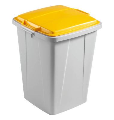 Abfalleimer DURABIN FLIP VEH2012030 52x61x49cm grau/gelb