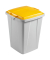 Abfalleimer DURABIN FLIP VEH2012030 52x61x49cm grau/gelb