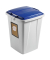Abfalleimer DURABIN FLIP VEH2012031 52x61x49cm grau/blau