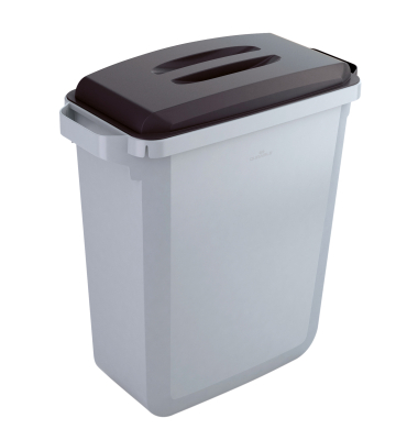 Abfalleimer DURABIN VEH2012029 60l grau +Deckel sw