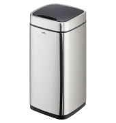 Papierkorb NO TOUCH - 21 l, rechteckig, Edelstahl