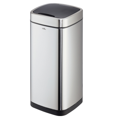 Papierkorb NO TOUCH - 35 l, rechteckig, Edelstahl