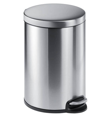 Treteimer Edelstahl, 20 Liter, silber, Ma&szlig;e:360x455 mm, &Oslash; 292 mm,