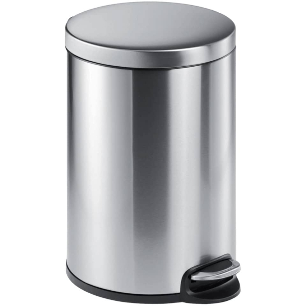 Durable Treteimer Edelstahl, 20 Liter, silber, Maße:360x455 mm, Ø 292 mm, 4005546301983 Durable