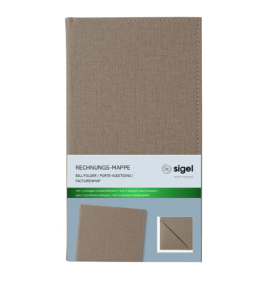 Pr&auml;sentationsmappe Rechnungen beige