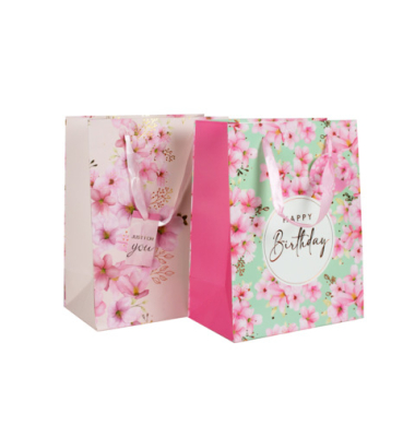 Geschenktasche 58677, Blumen/Geburtstag, 180mm x 230mm