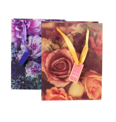 Geschenktasche 58670, Blumen, 180mm x 230mm