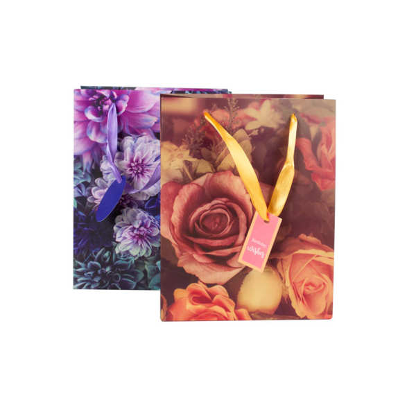12 Stück Donau Geschenktasche 58670, Blumen, 180mm x 230mm 9004546586708 Donau