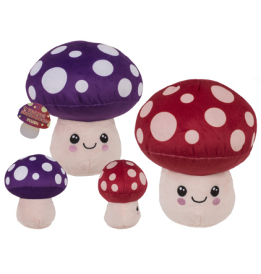 Pl&uuml;schfigur Kawaii Pilz sortiert