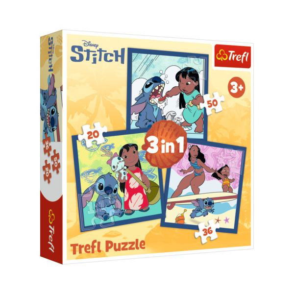 Trefl Puzzle 3in1 Disney Lilo&Stitch 5900511348965 Trefl