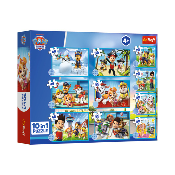 Trefl Puzzle 10in1 The brave Paw Patrol Team 5900511960129 Trefl