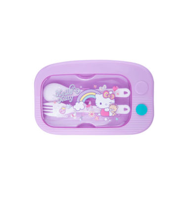 Brotbox Hello Kitty lila t&uuml;rkis