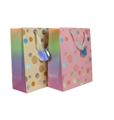 Geschenktragetasche Punkte Holografie