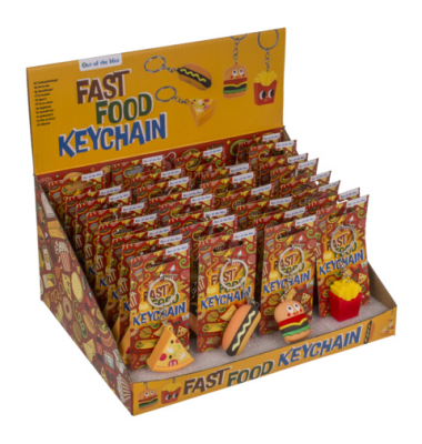 Schl&uuml;sselanh&auml;nger Fast Food sortiert