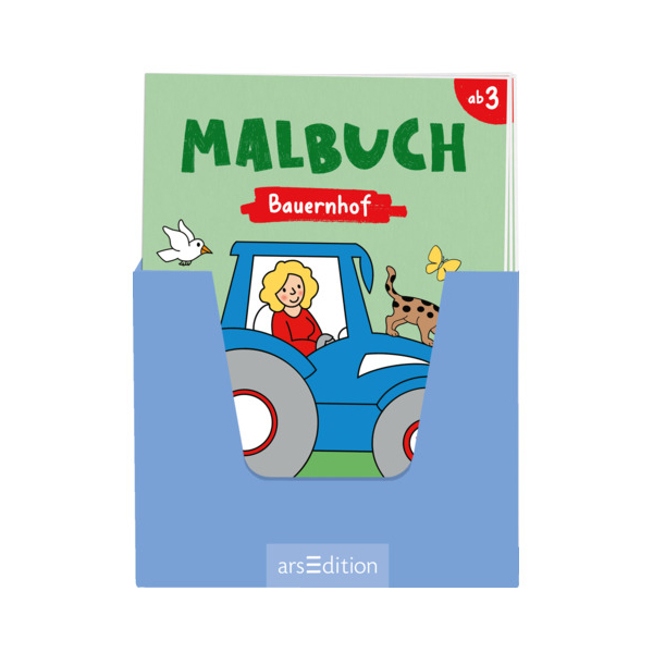 40 Stück Ars Edition Malbuch Display 4Titel sortiert  Ars Edition