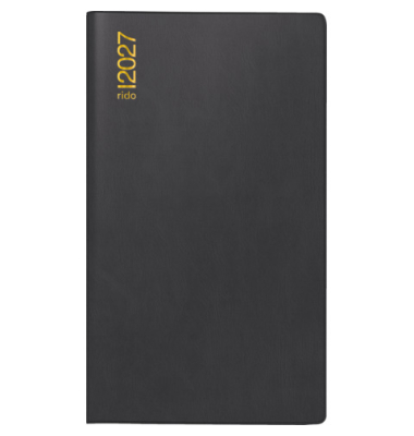 Taschenkalender 70-45 472 907, schwarz, 1 Monat / 2 Seiten