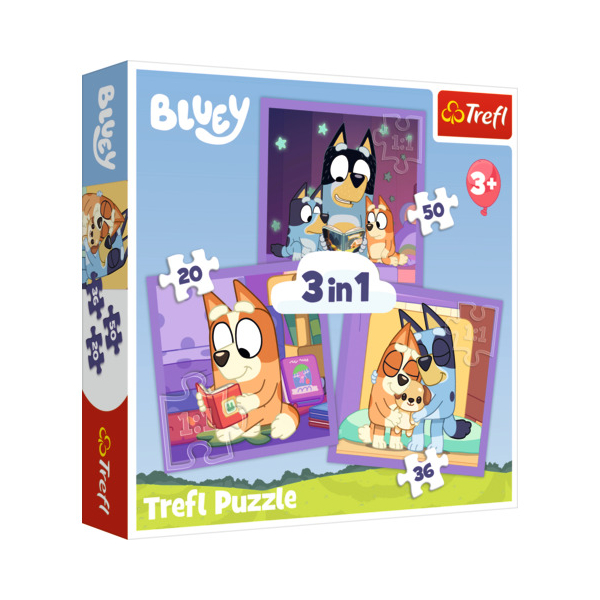 Trefl Puzzle 3in1 Bluey 5900511348958 Trefl