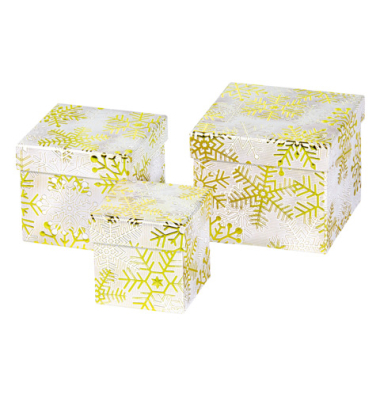 Weihnachtlicher Geschenkkarton Golden Crystal