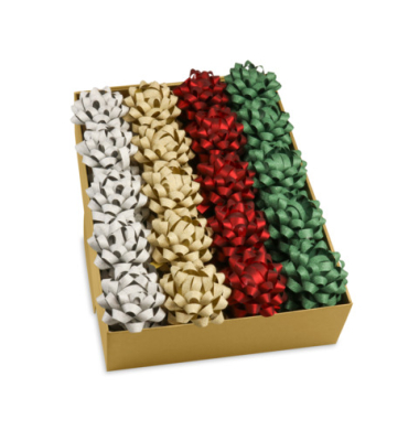 Weihnachtlicher  Rosette Poly Glitter sort.